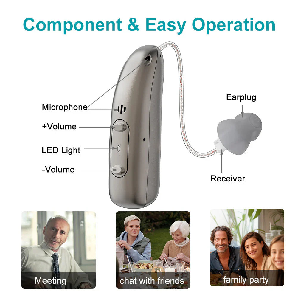 Cheeroll® Smart, Self-Fitting Bluetooth HearingAids (App Controlled)