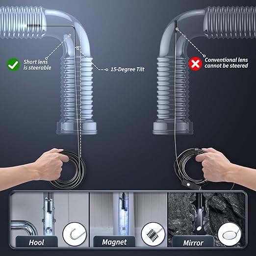 🔥Up to 16% OFF🔥Endoscope Camera with Light, Inspection Borescope Camera