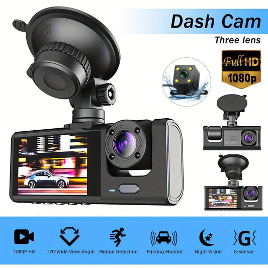 ??2025 New Arrival?? ??Safe Driving 3 Channel Camera Cycle Video Recorder