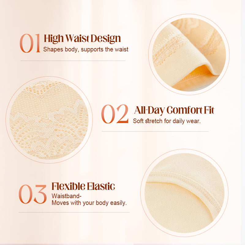 Women's Large Size High Waisted Panties