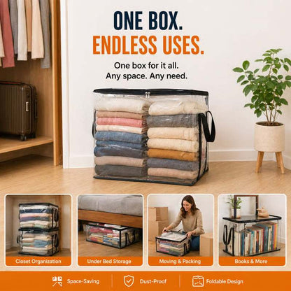 🎁 Mother's Day Sale 49% OFF📦Large Heavy-Duty Thick Clear Storage Bag for Clothes, Moving & Storage