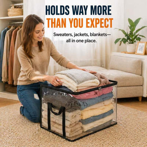 🎁 Mother's Day Sale 49% OFF📦Large Heavy-Duty Thick Clear Storage Bag for Clothes, Moving & Storage
