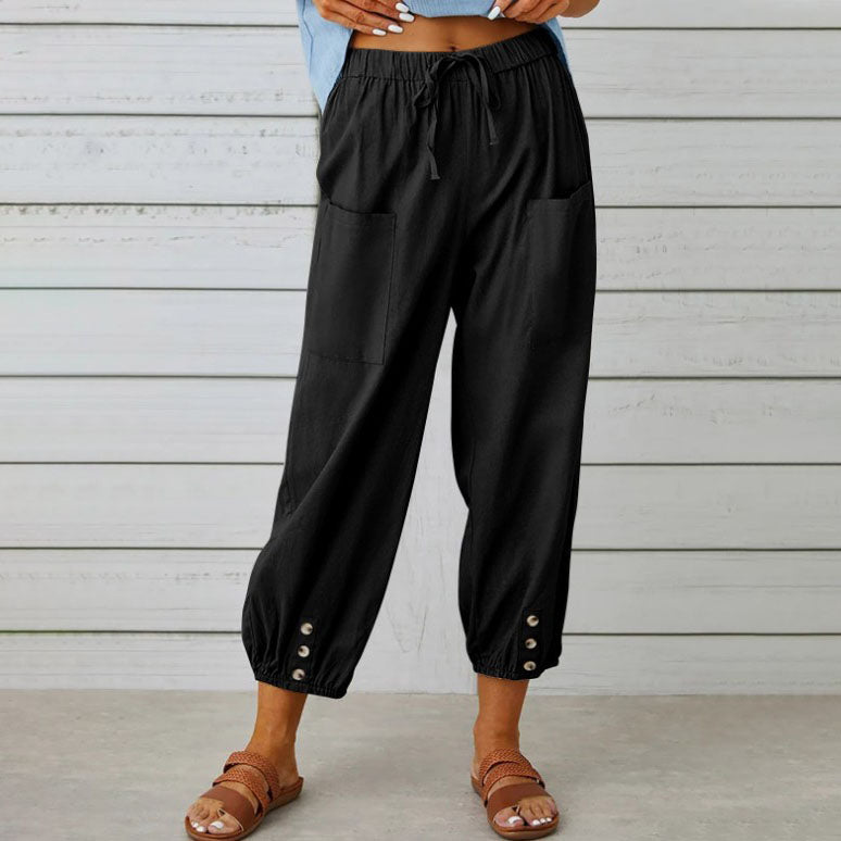 🌈Women's Loose Straight-leg Cotton Linen Pants🌸Buy 2 get 10% Off Extra Auto & Free Shipping🌸