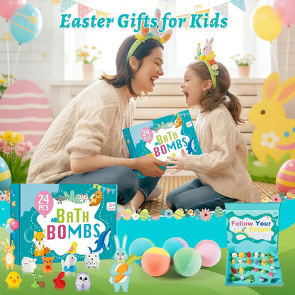 🛁🐣Bath Bombs For Kids – 12 Pack With Surprise Toys Inside, Easter Basket Stuffers