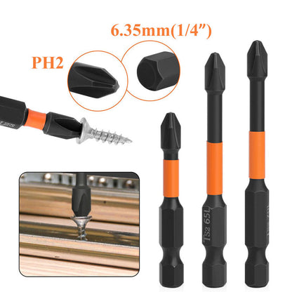 Magnetic Cross Impact Screwdriver Bits Set