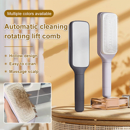 Automatic Self-Cleaning Rotating Hair Brush with Easy Hair Removal for Tangle-Free Styling