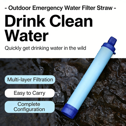Tired of Unsafe Drinking Water on Hikes & Emergencies? This Portable Water Filter Straw Delivers 99.999999% Pure Water Instantly!