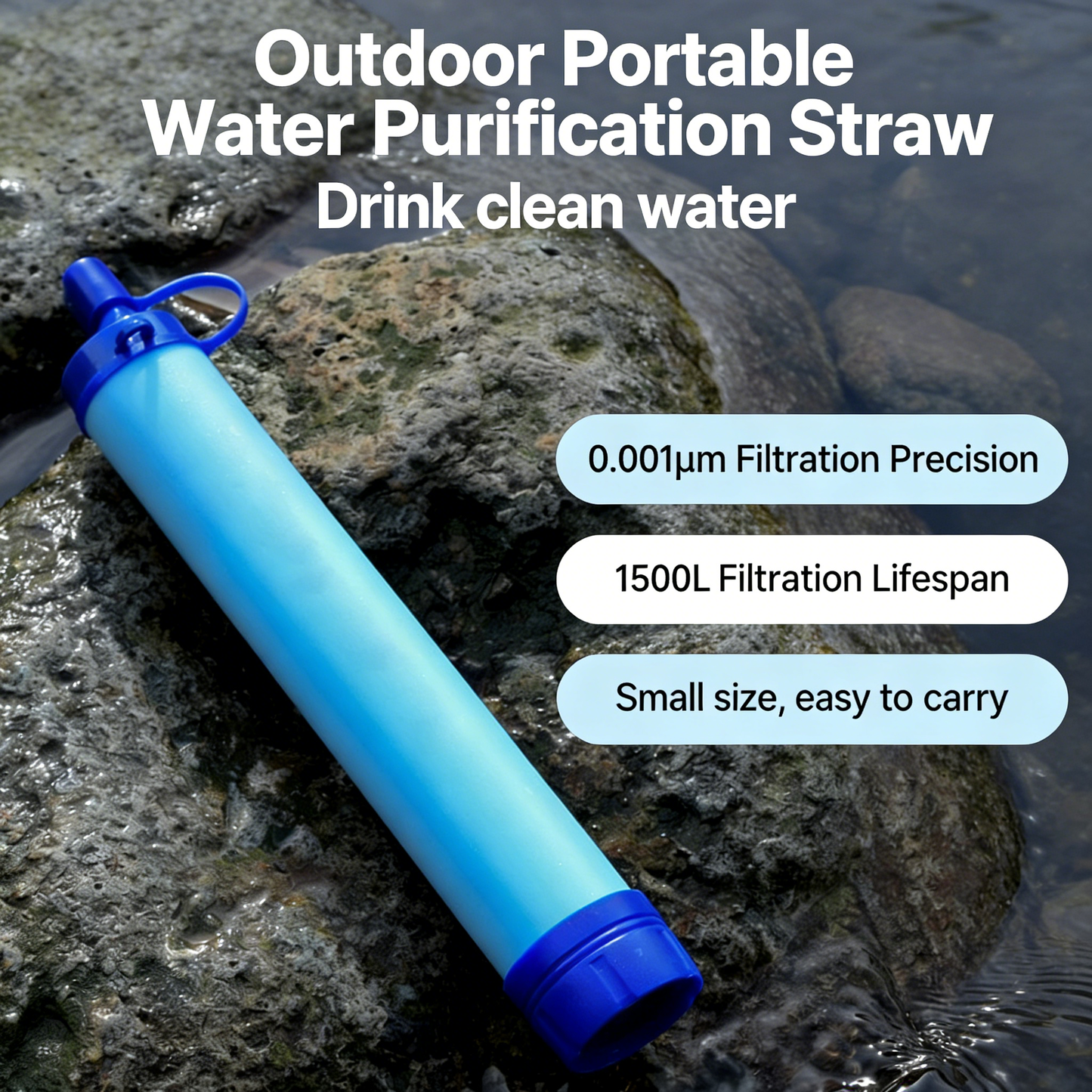 Tired of Unsafe Drinking Water on Hikes & Emergencies? This Portable Water Filter Straw Delivers 99.999999% Pure Water Instantly!