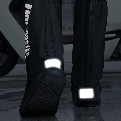 [Pratical Gift] All-Round Long Waterproof Rain Boot Shoe Cover with Reflector