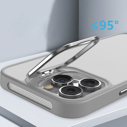 Translucent Frosted Metal Lens Frame Holder Mobile Phone Case