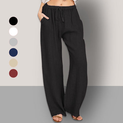 🔥Women's Summer Linen Cotton Wide Leg Pants