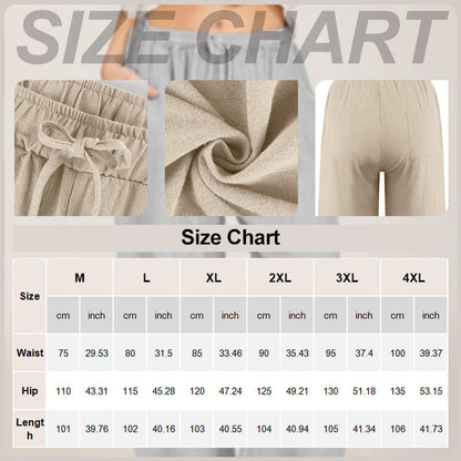 🔥Women's Summer Linen Cotton Wide Leg Pants