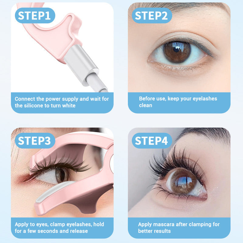 Heated Wide-Angle Frameless Electric Eyelash Curler