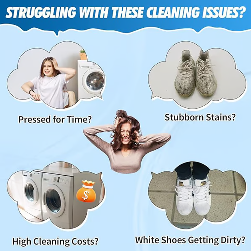 Universal Portable No-Rinse Foam Cleaner for Shoes