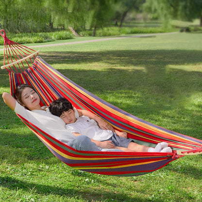Reinforced & Multi-Person Striped Hammock