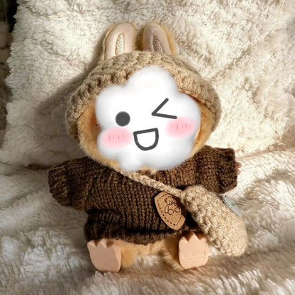Cute Hat, Sweater, and Bag 3-Piece Set for Labubu Doll