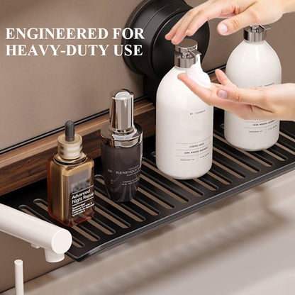 Time-limited Special 50% OFF Walnut Suction Cup Bathroom Shelf