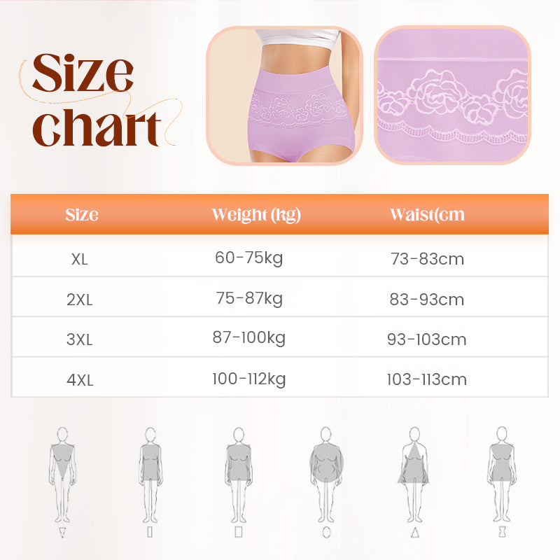Women's Large Size High Waisted Panties